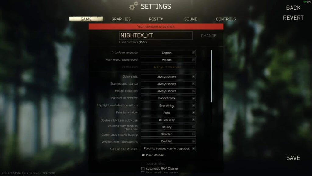 Escape From Tarkov Best Game Settings