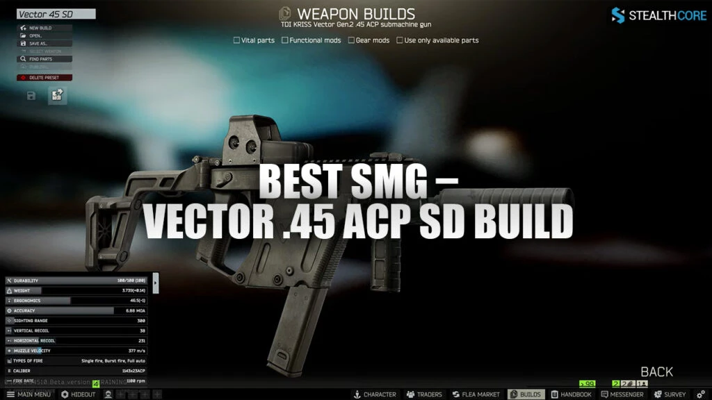 Vector .45 ACP SD Build