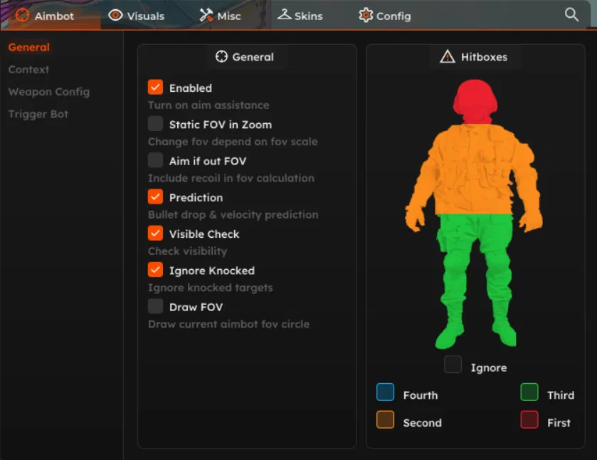 Apex Cheat Aimbot General Menu