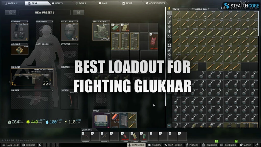 best loadout for fighting glukhar
