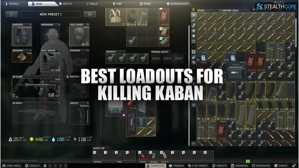 best loadouts for killing kaban