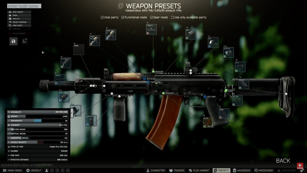 eft weapon