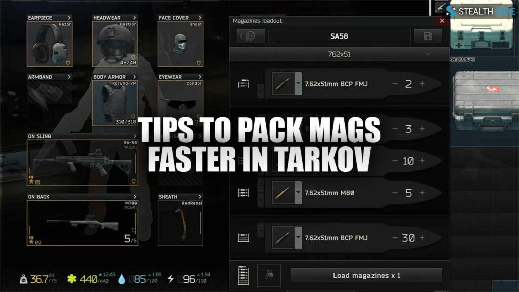 how to pack mags faster in tarkov tips