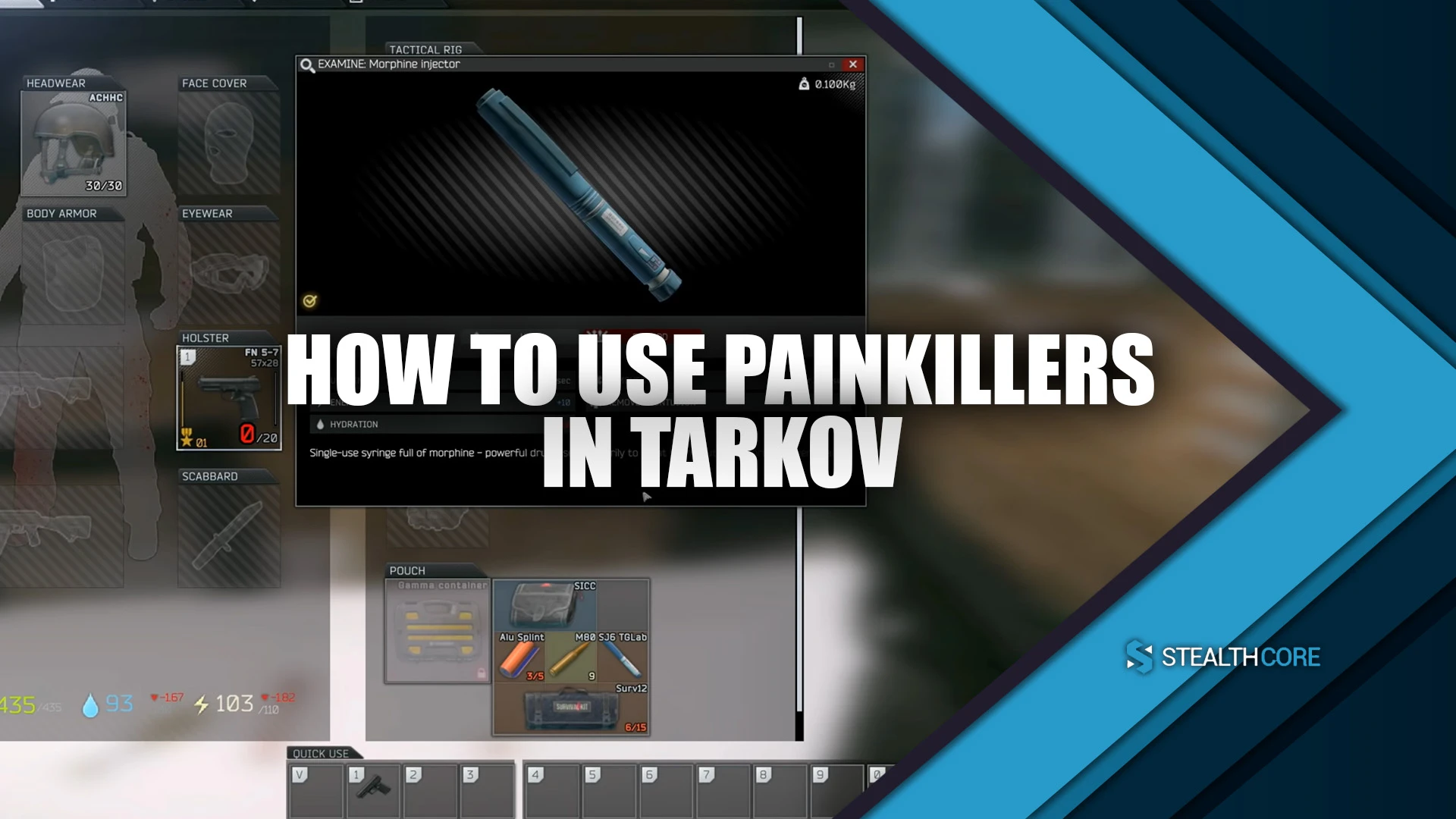 how to use painkillers in tarkov
