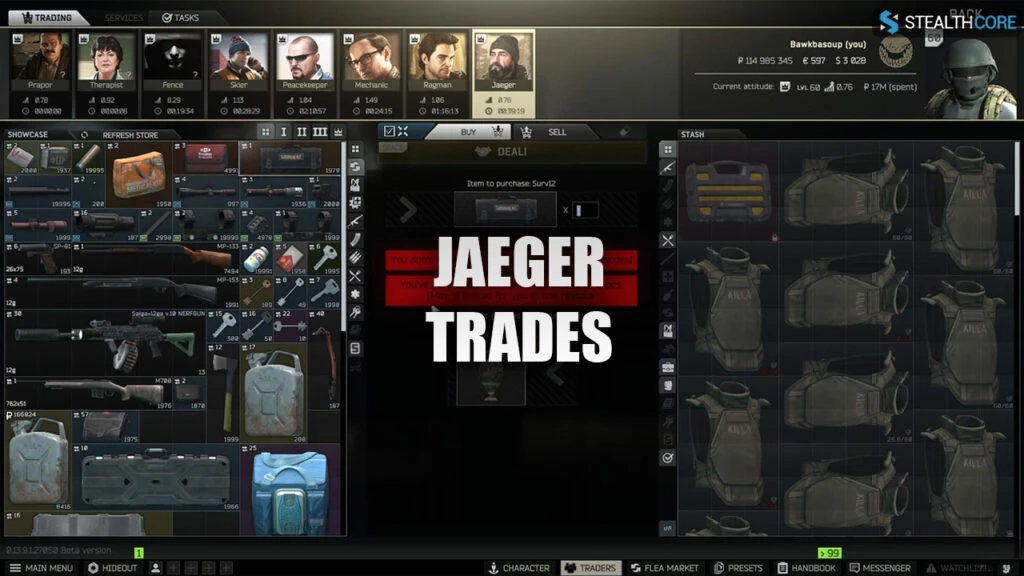 jaeger trades