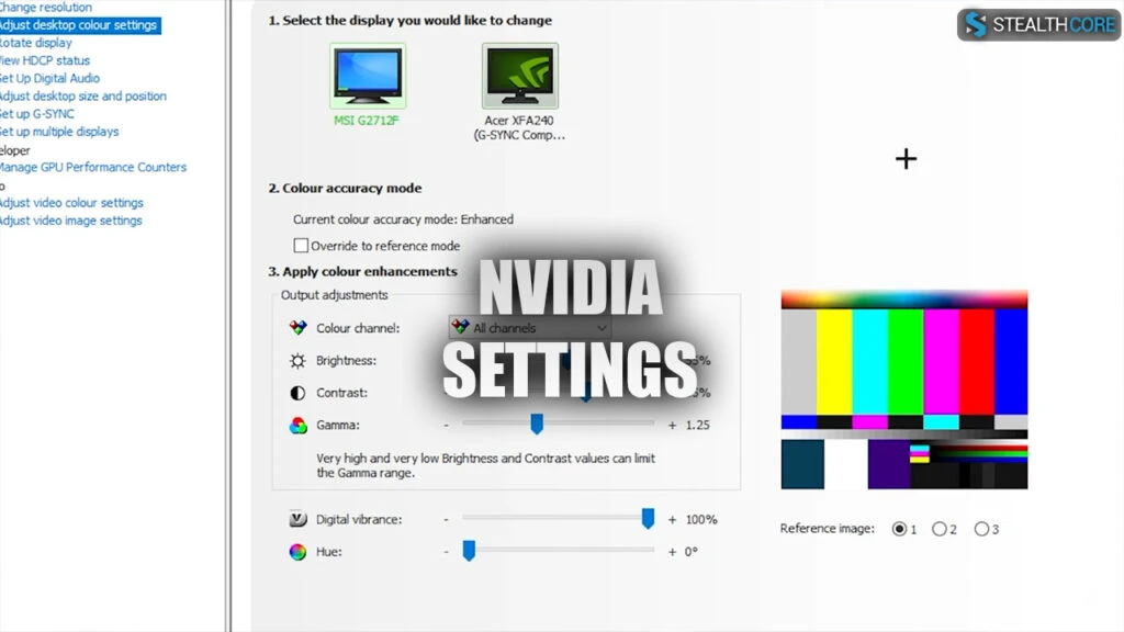 nvidia settings