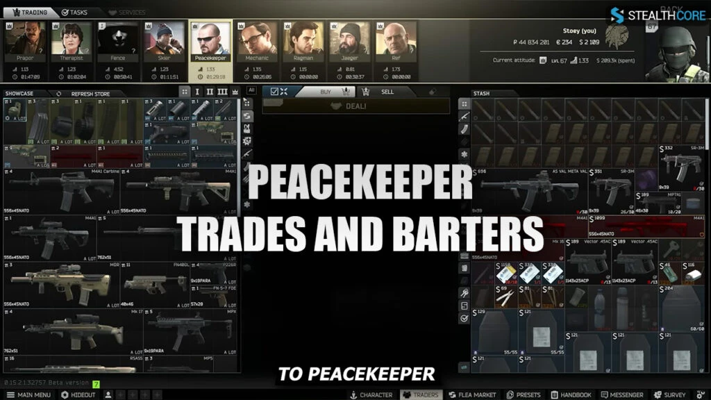 peacekeeper trades