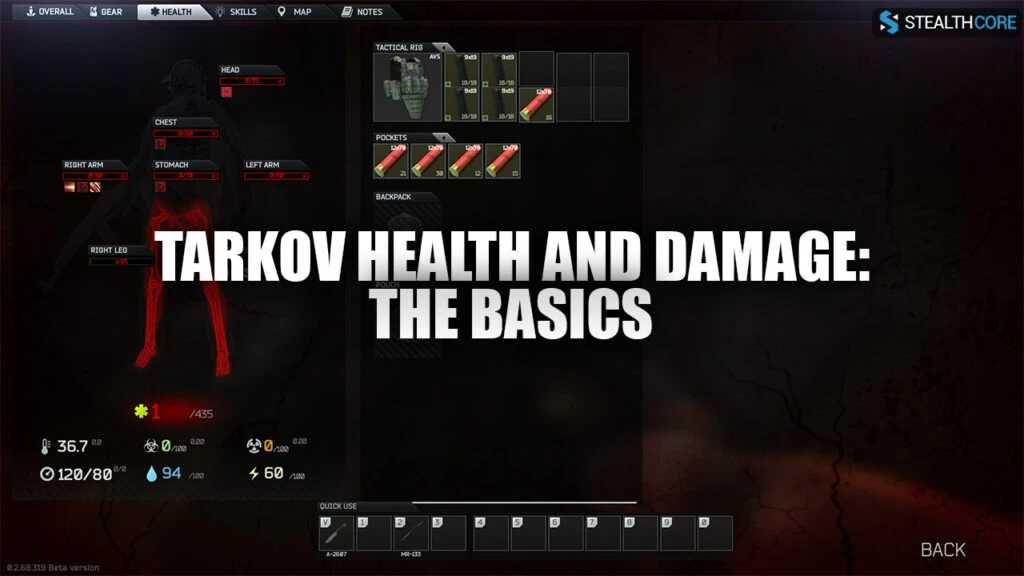 tarkov health and damage the basics